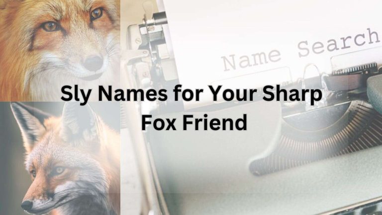 Sly Names for Your Sharp Fox Friend