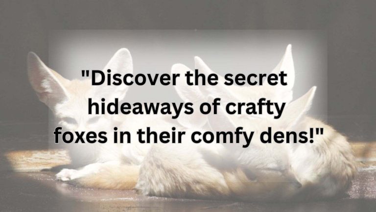 "Discover the secret hideaways of crafty foxes in their comfy dens!"