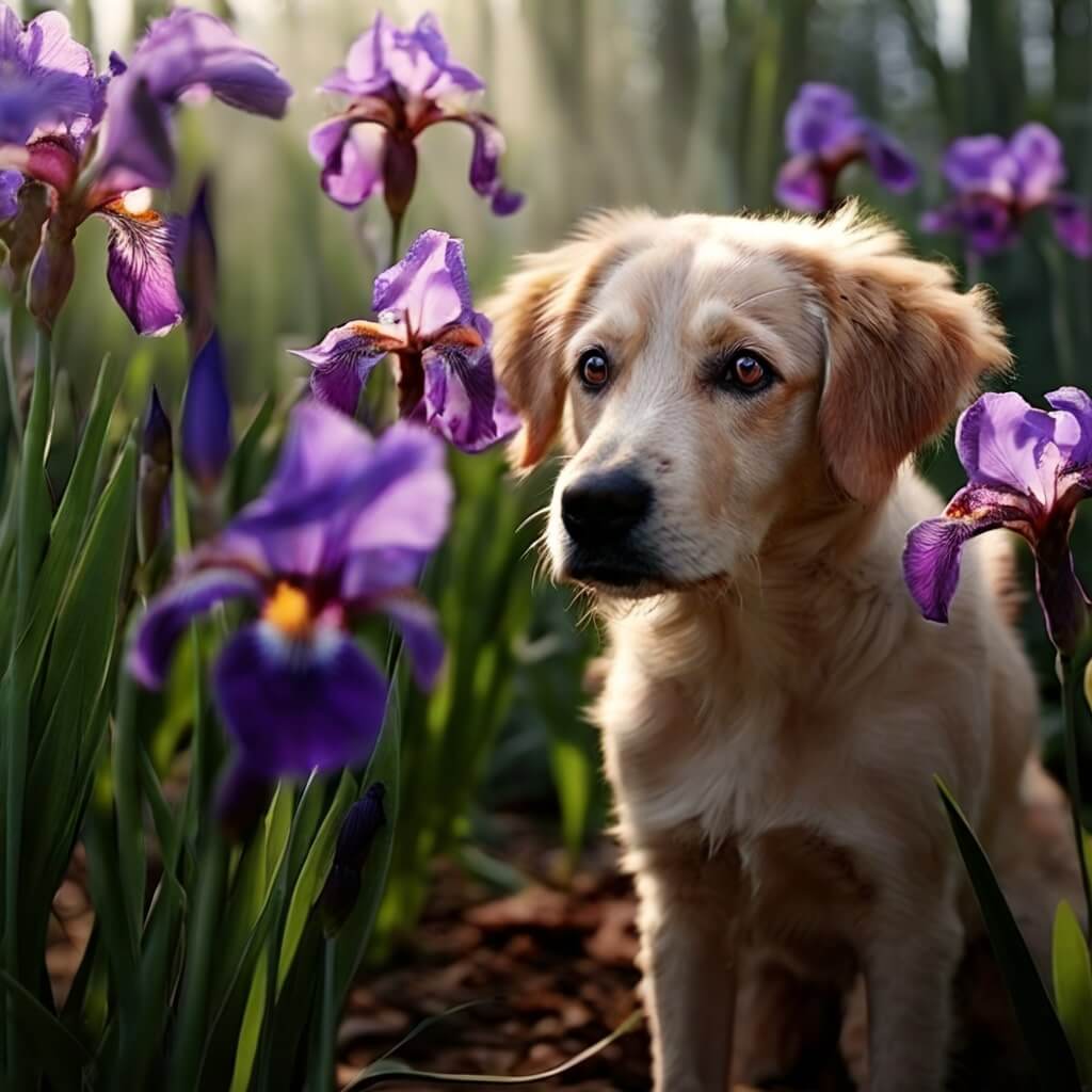 Risks of Allowing Dogs Near Irises
