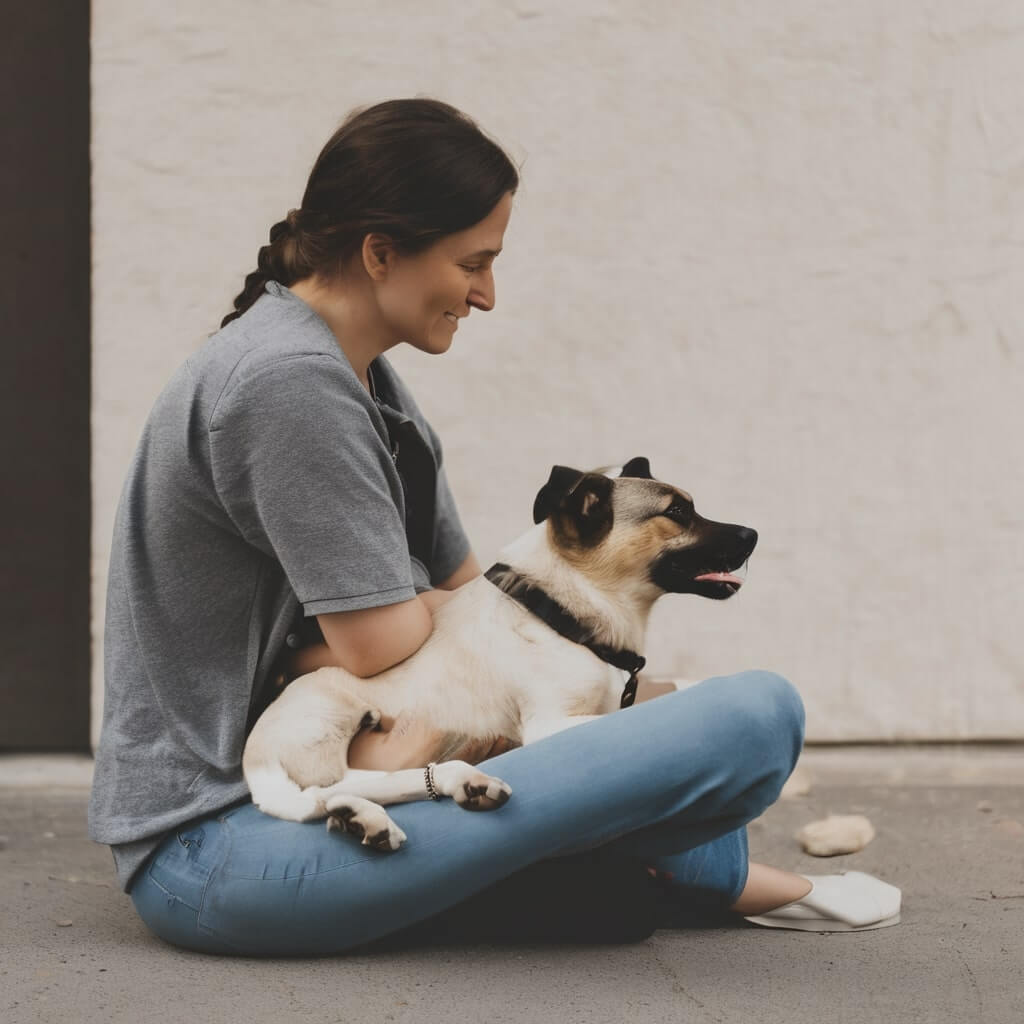 Communication Signals From Dog by sitting on lap of humans